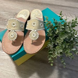 JACK ROGERS Palm Beach sandals Bone/white 7.5M